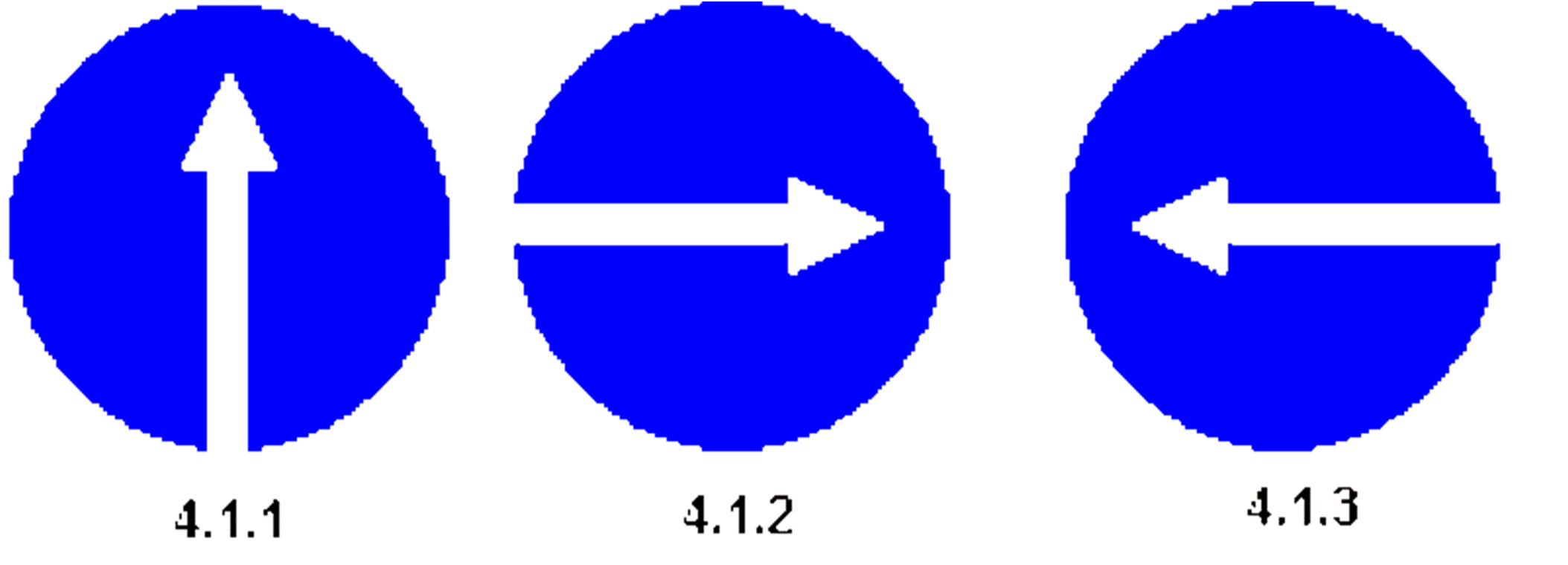 Дорожные знаки стрелка вправо. Дорожный знак 4.1.3 движение налево. Предписывающие знаки 4.1.1-4.1.6.