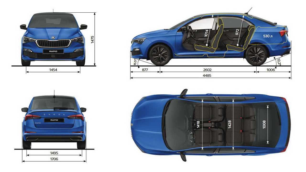 Шкода рапид схема кузова