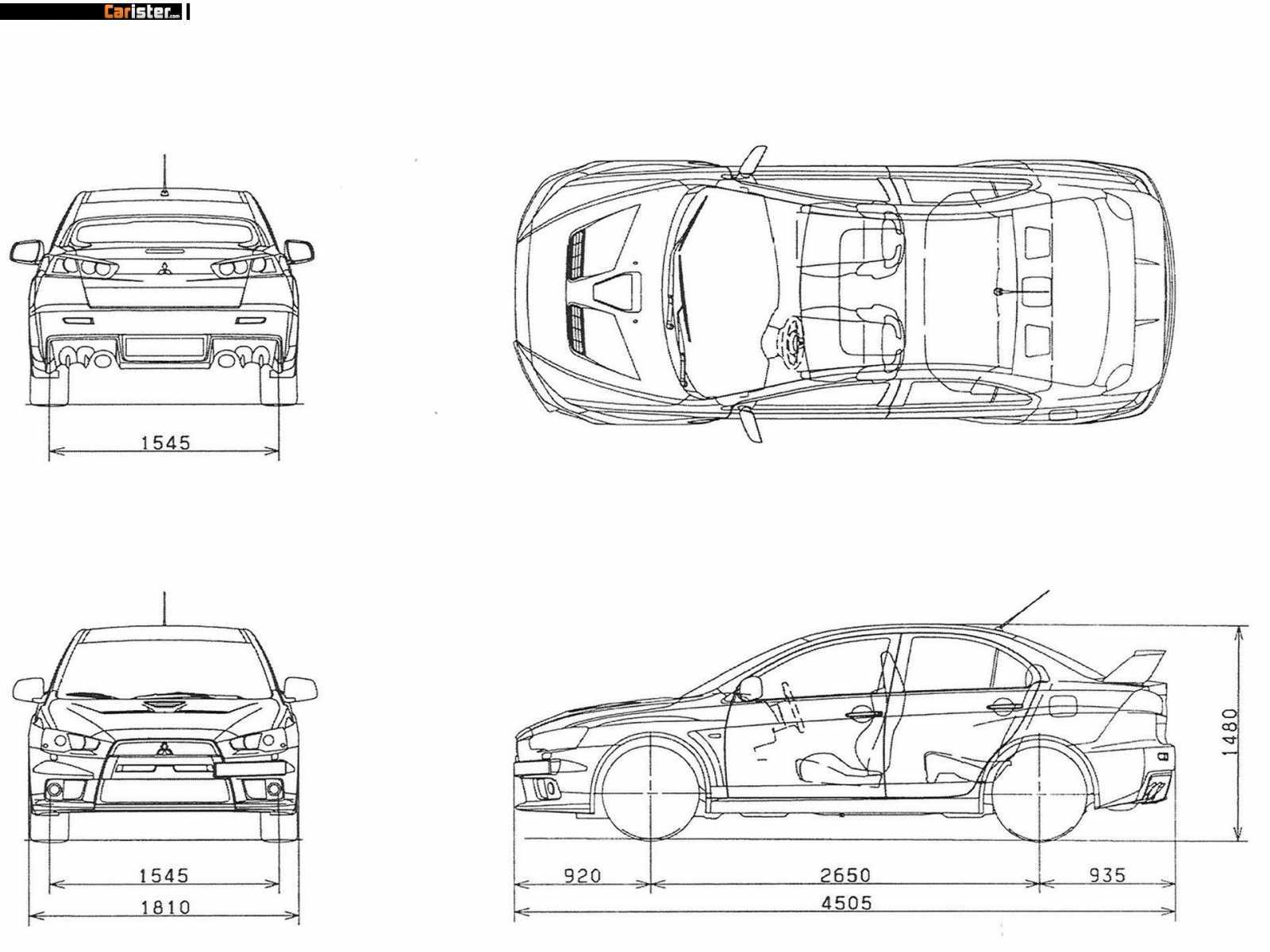 Mitsubishi lancer чертеж