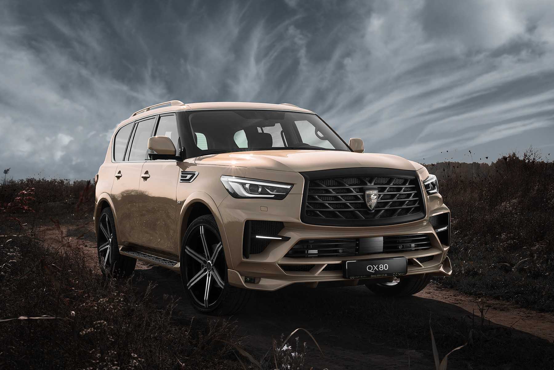 Инфинити qx80 красный