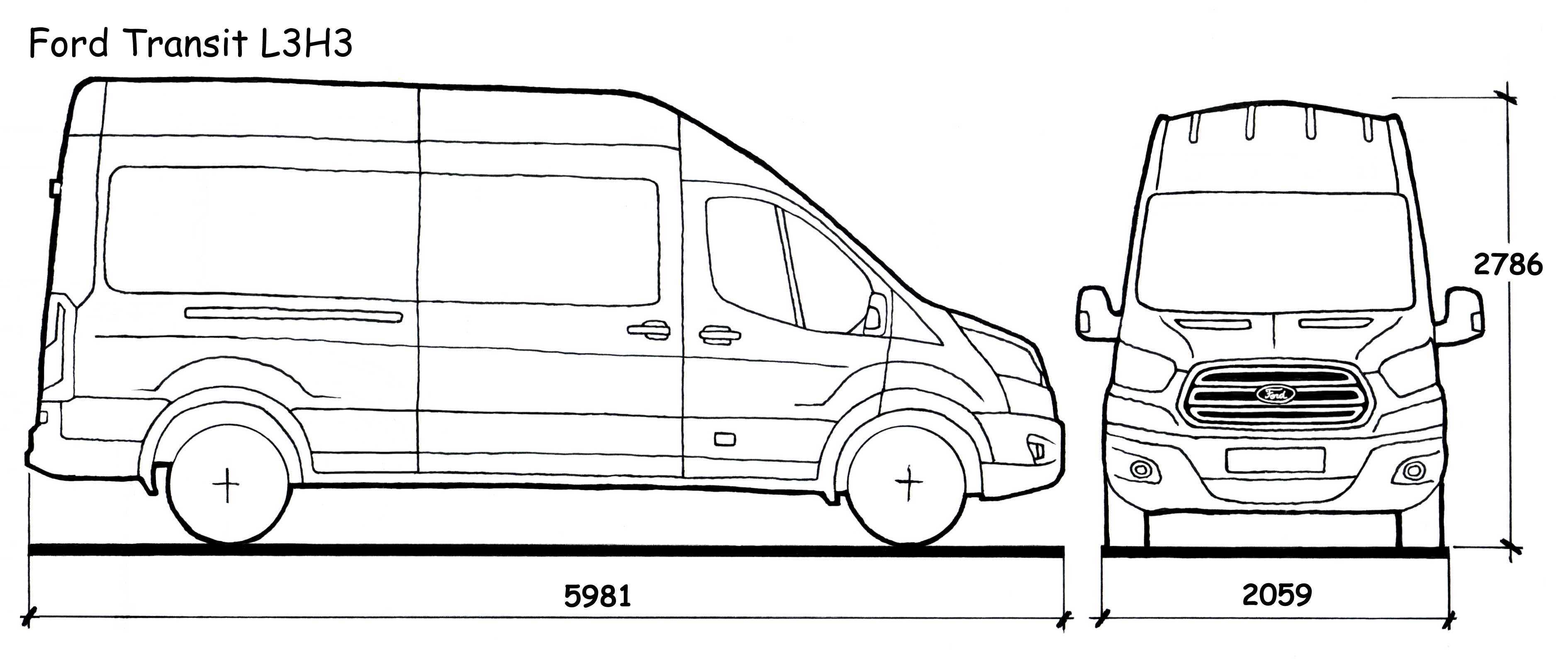 Ford transit чертеж