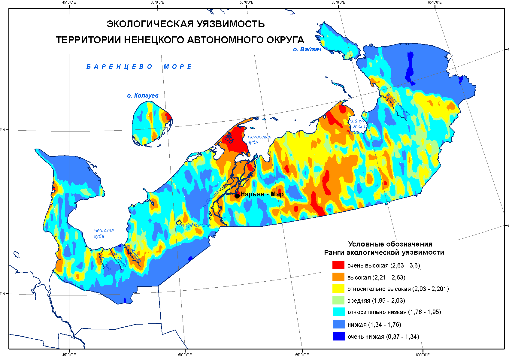 Ненецкий ао карта