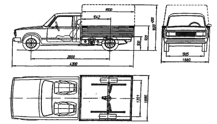 Габариты ваз 2107 схема