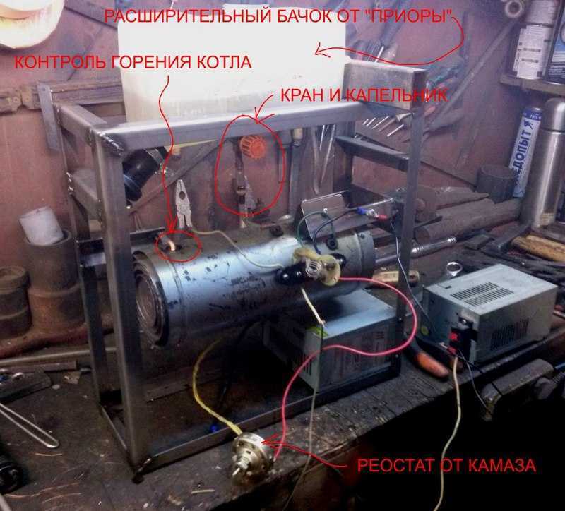 Как сделать печку в заз на солярке своими руками