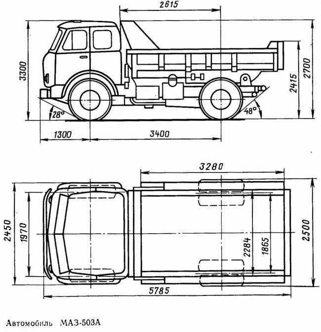 Габариты 500. Габариты ЗИЛ 130 самосвал. МАЗ-5335 габариты. МАЗ 503 чертеж. Размер кузова ЗИЛ 130.