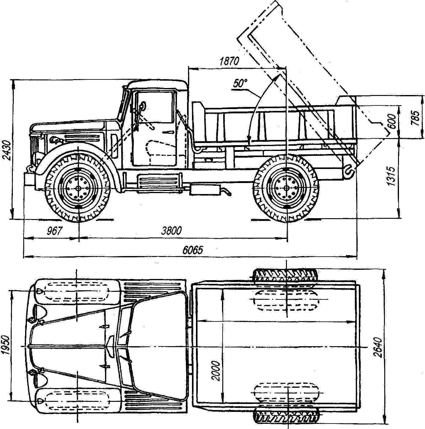 Чертеж маз 5549