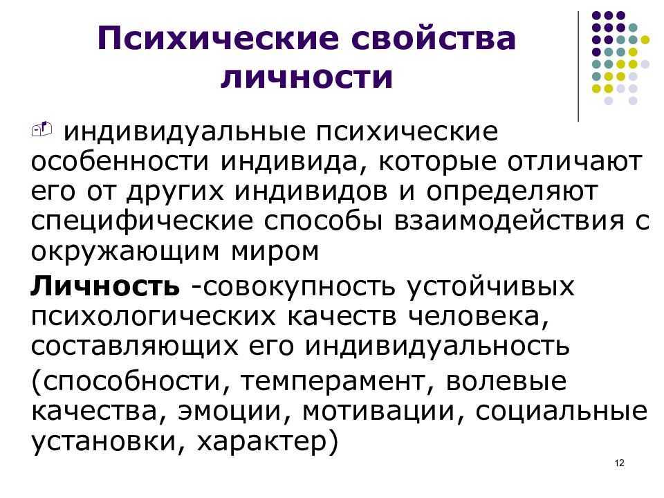 Психические особенности личности презентация