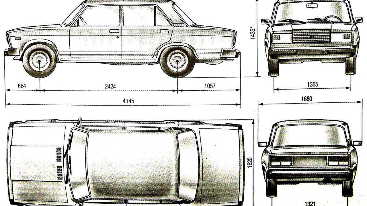 Как выглядит чертеж жигули