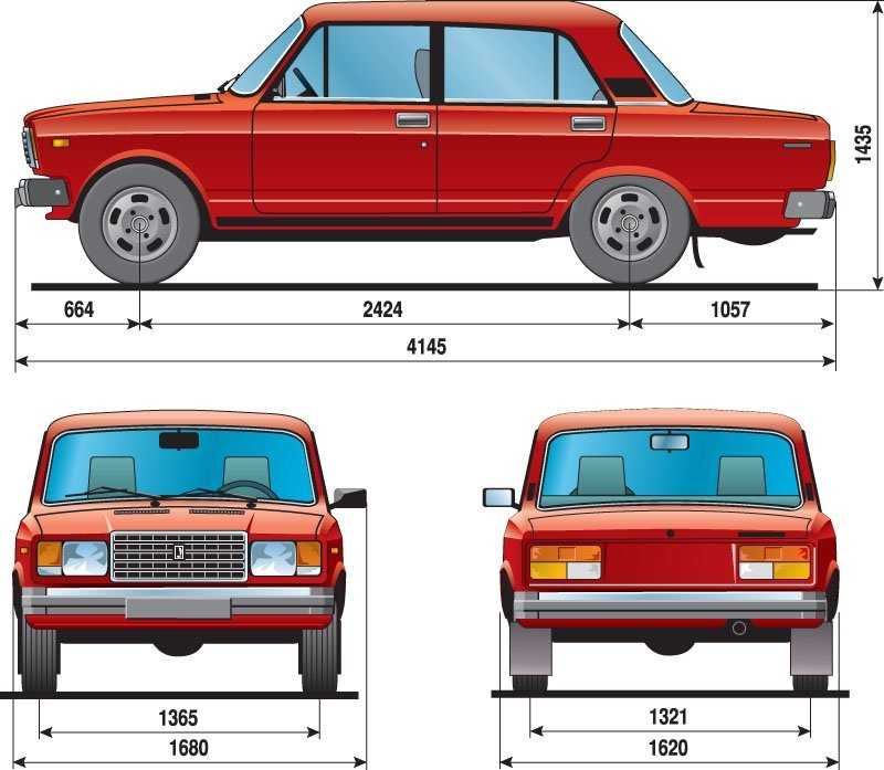 Лада 2107 чертеж